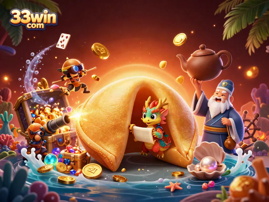 Experience thrilling gaming with 33win com, featuring exciting casino elements in a rich design.