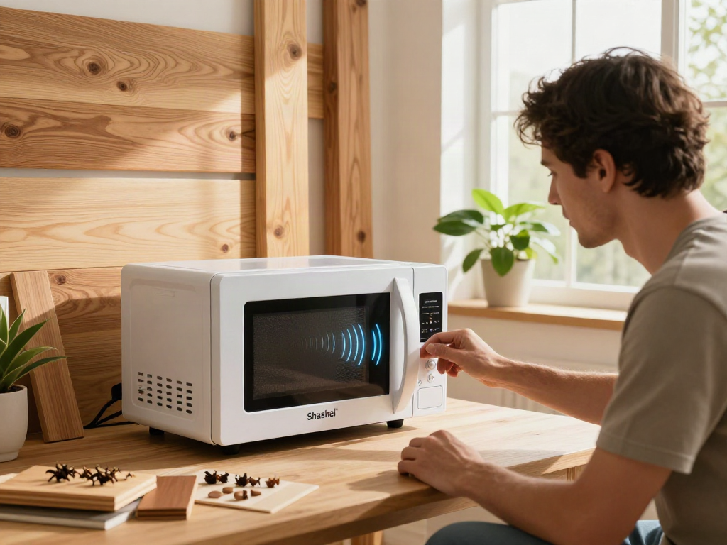 Traitement de bois sans produits chimiques avec Shashel® dans une maison ensoleillée.